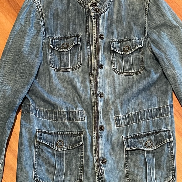 Jones of New York Sport Womens Denim Utility Jacket - Picture 3 of 5